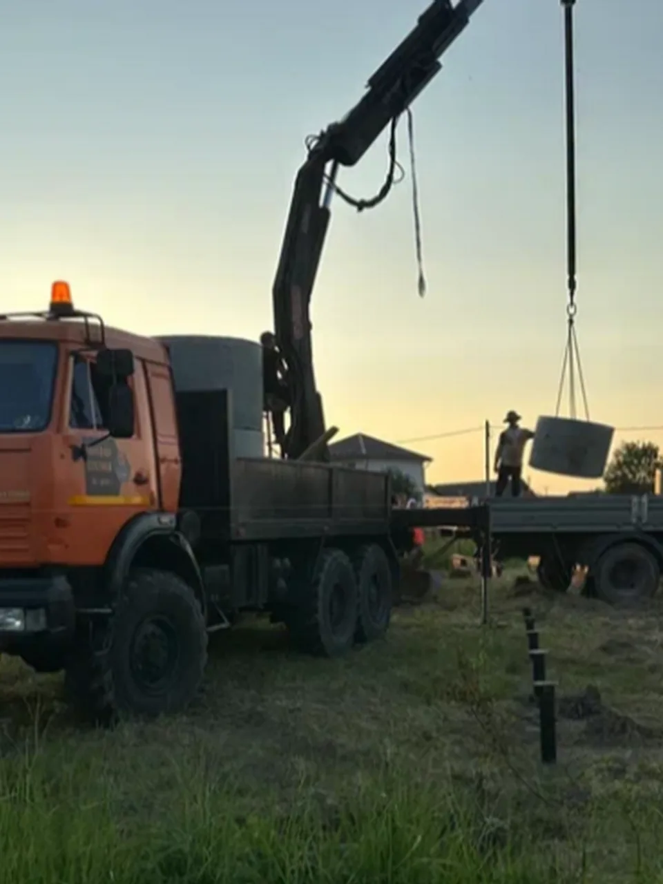 Питьевой колодец на 16 колец. Монтаж колодца в Заокском районе