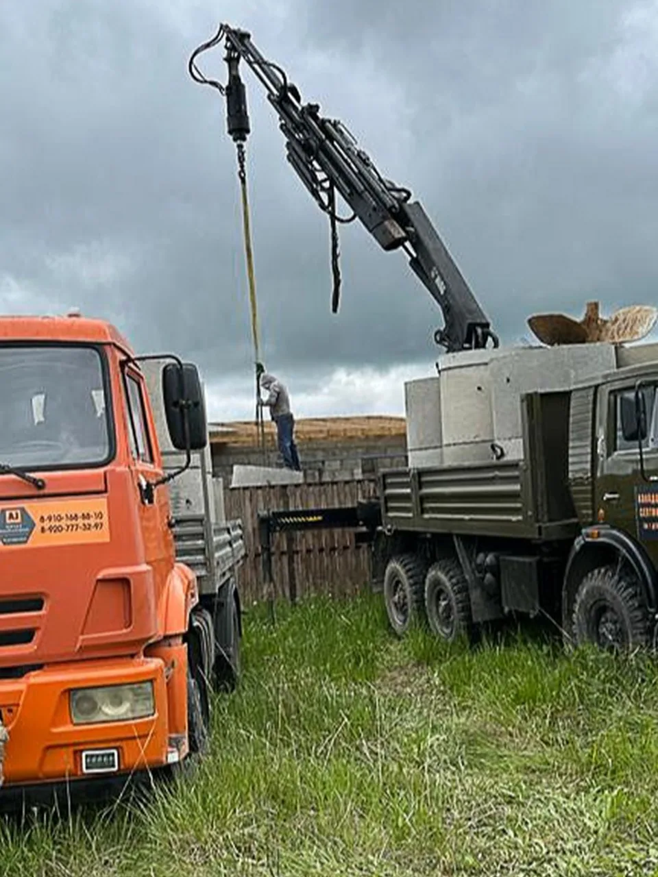Питьевой колодец на 10 колец. Монтаж колодца в Заокском районе